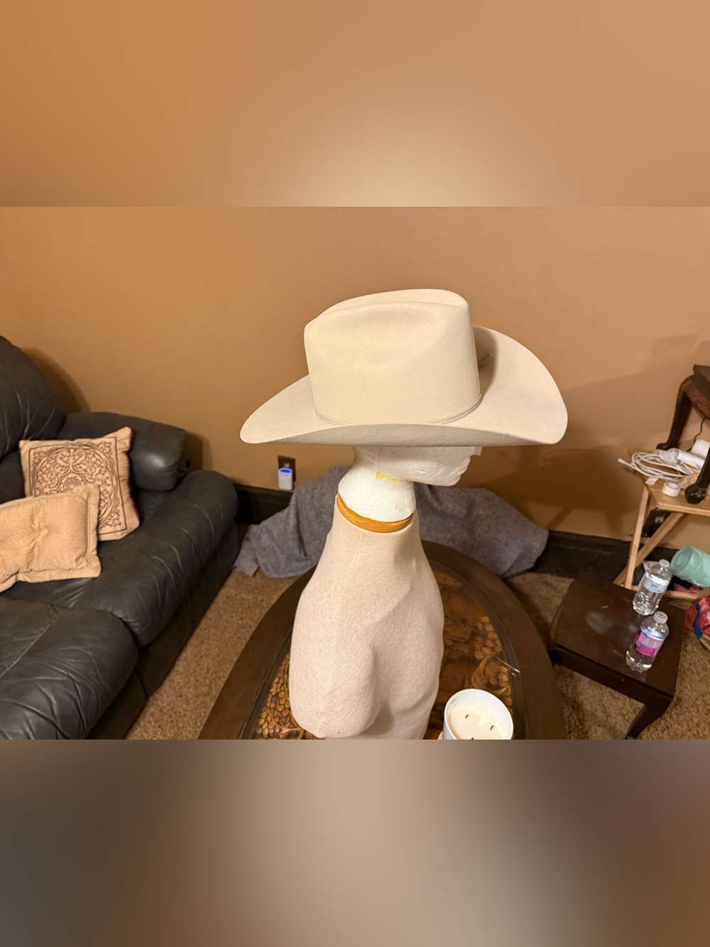 Stetson Cream Felt Western Hat - Decorative Accent